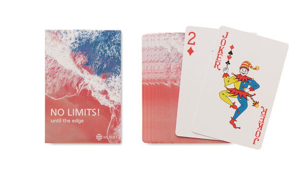 54 Spielkarten, Ihr Design auf 1 Seite - Standard Geschenkverpackung / Französisch