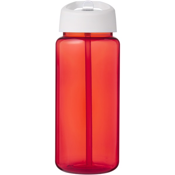 Bouteille de sport H2O Active® Octave Tritan™ de 600 ml avec couvercle à bec verseur - Rouge / Blanc
