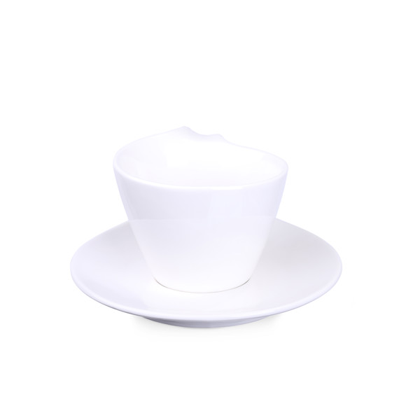 Porcelanasta skodelica, krožnik, premer 90 mm