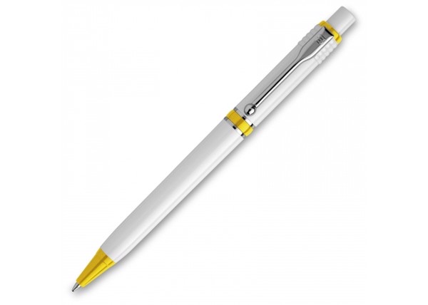 Ball pen Raja hardcolour - White / Yellow