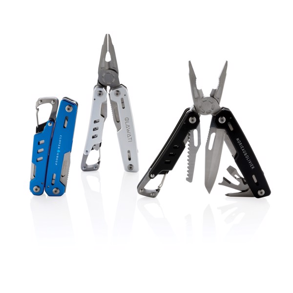 Solid Multitool mit Karabiner - Schwarz