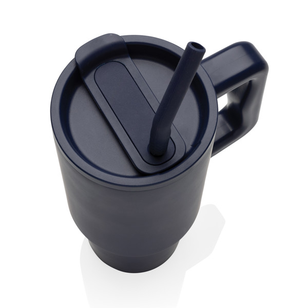 Mug 900ml en acier inoxydable recyclé Embrace RCS - Bleu Marine