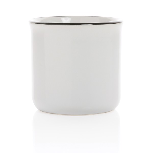 Vintage ceramic mug 280ml - White / White