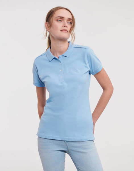 Ladies' Fitted Stretch Polo - White / L