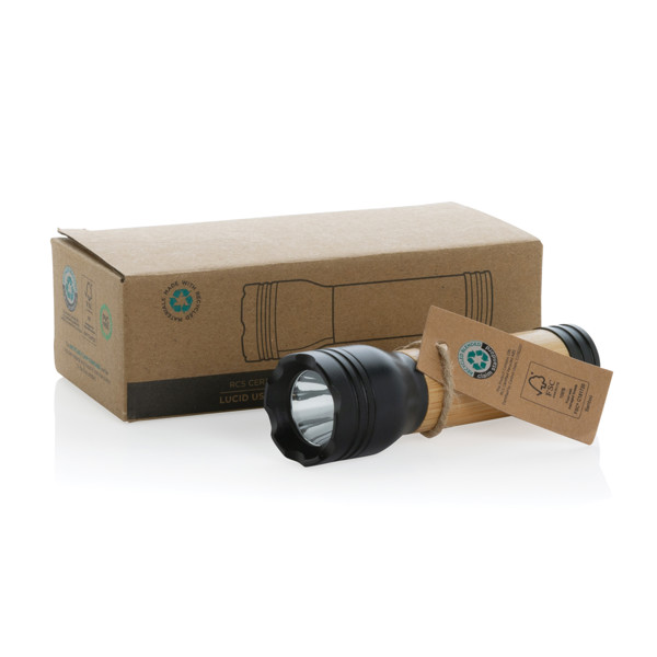 Lucid 1W RCS certified recycled plastic & bamboo torch