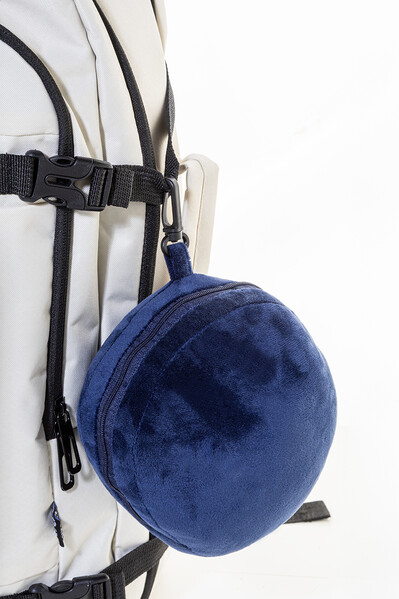 Oreiller De Voyage En Rpet Dreamfly - Bleu Foncé