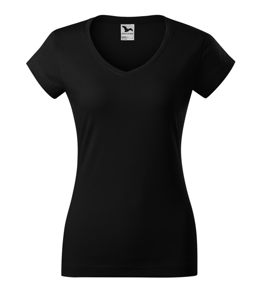 Tričko Dámské Malfini® Fit V-Neck - Černá / XS