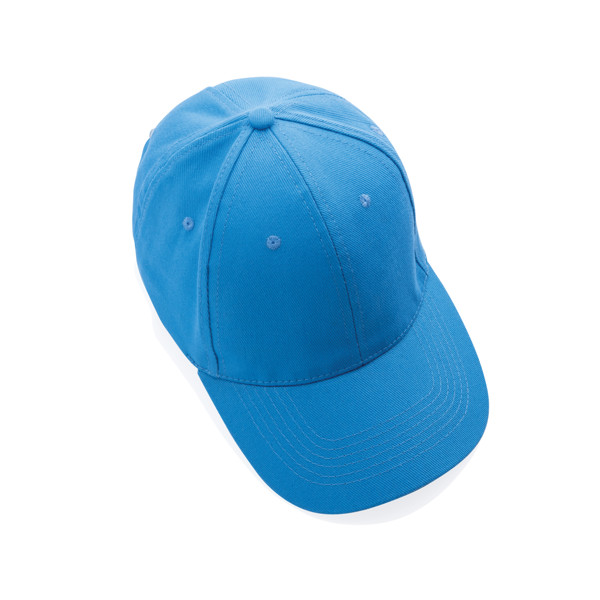 6 dílná kšiltovka Impact z 280g recyklované bavlny AWARE™ - Tranquil Blue