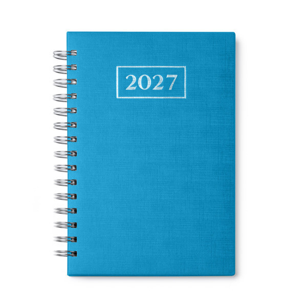 Agenda de anillas personalizada A5 de PU acolchado con tapas en relieve