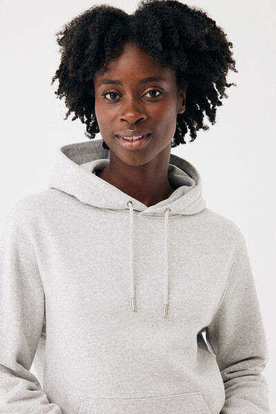 Mikina s kapucí IQONIQ Joshua z recyklované bavlny - Light Heather Grey / 4XL