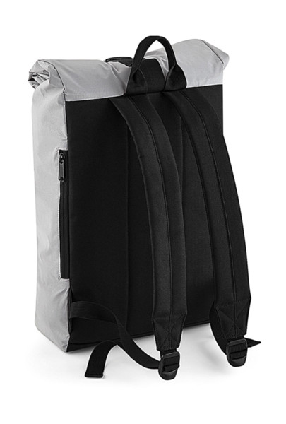 Reflective Roll-Top Backpack - Black Reflective / ONE SIZE