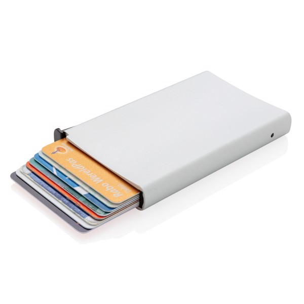 Hliníkové RFID pouzdro na karty - Stříbrná