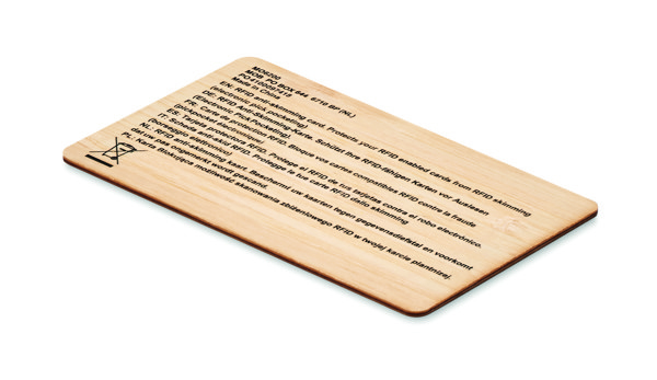 Carte RFID bambou Custos +