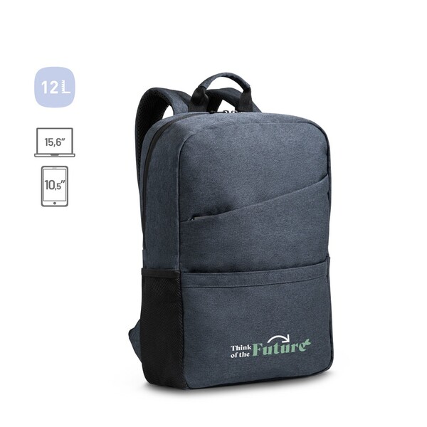 REPURPOSE BACKPACK. Ruksak za prijenosno računalo 15.6 " 600D recikliranog poliestera - Tamno Siva