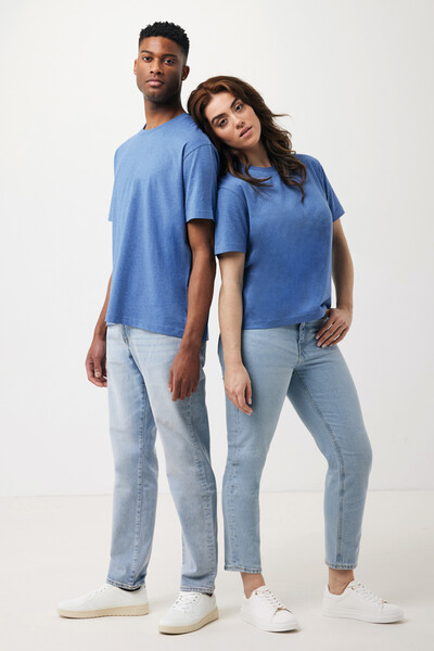 Tričko Iqoniq Teide z recykl. bavlny - Heather Blue / 5XL