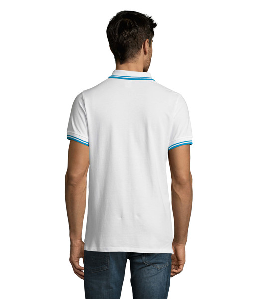 PASADENA FÉRFI POLO 200 Pasadena Men - Fehér / Aqua KékL