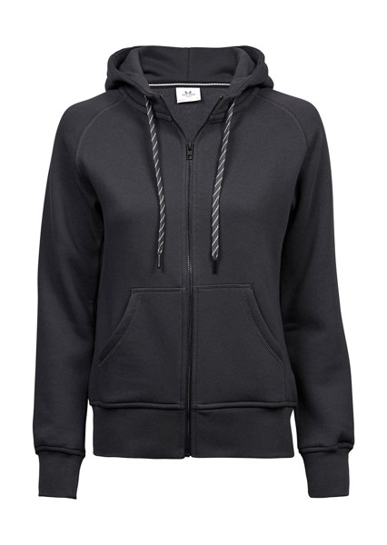 Ladies Fashion Full Zip Hood - Dark Grey / S
