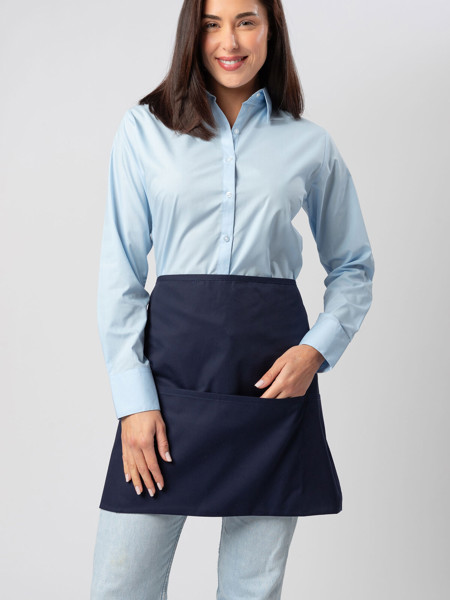 Half apron with large pocket - Black