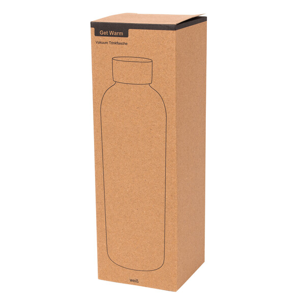 Vacuum Insulated Bottle Get Warm - White