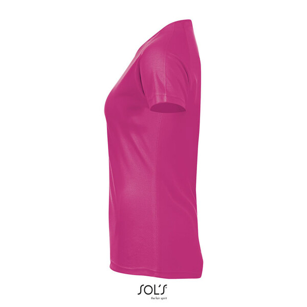 SPORTY T-SHIRT SENHORA 140g Sporty Women - Rosa Néon 2XL