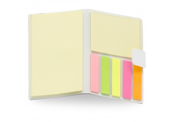 Notebook + sticky notes - White