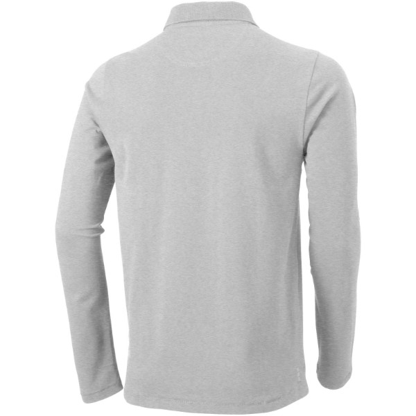 Polo manches longues homme Oakville - Gris mélangé / 3XL
