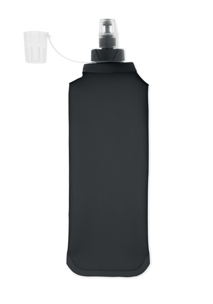 Skladacia fľaša na vodu 500ml Biter - Čierna