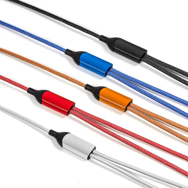 2in1 Fast Charging Data Cable UC075 - SILVER