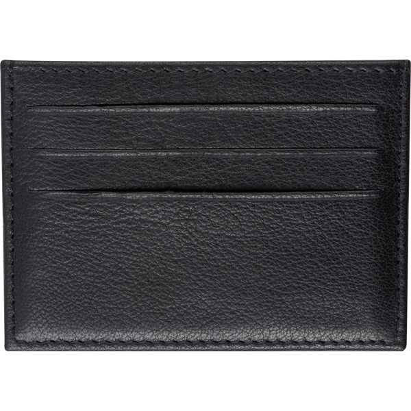 ISMAEL Suport carduri din piele, RFID - Black