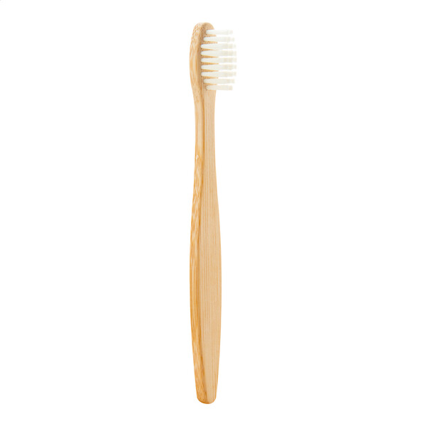 Brosse à dents en bambou pour enfants Boohoo Mini - Blanc / Naturelle