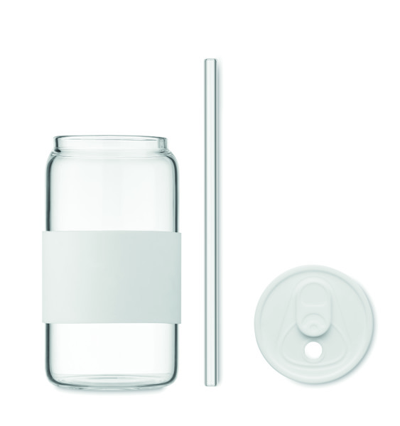 Kozarec Borosip 550 ml, borosilikatno steklo - Bela