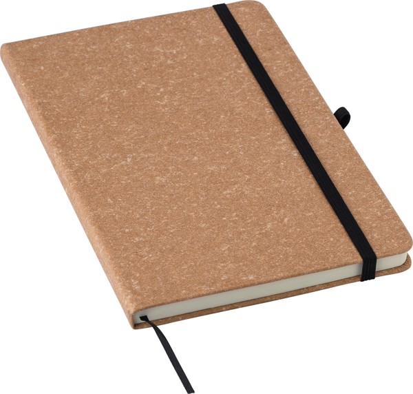 Notitieboek Gianna | Gerecycled leer | A5 | Gelinieerd - zwart