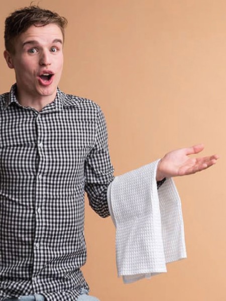 Waffle kitchen towel 210 g - Navy Blue