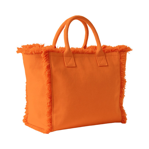 Cotton Bag Made Of 450 G/M2 Fabric. Equipped With Zip Closure And Inner Pocket - Orange