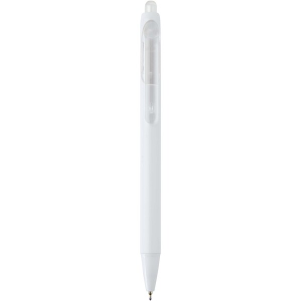 Glen RCS recycled bi-injected ballpoint pen (blue ink) - White
