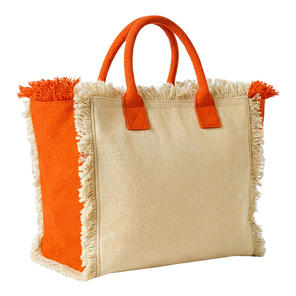 Maxi Cotton Bag, 450 G/M2. Featuring A Zip Closure And Inner Pocket - Orange