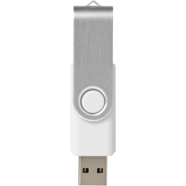 Clé USB 2 Go Rotate-basic - Blanc / Argent