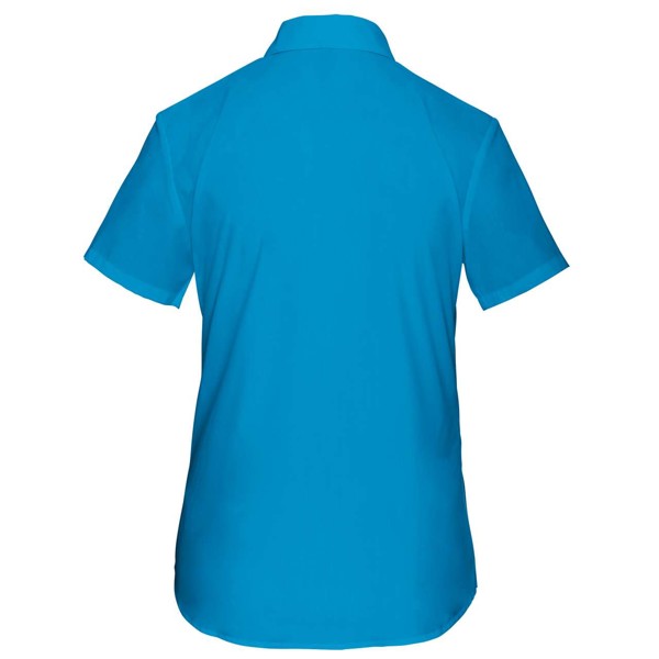 Judith - Ladies' Short-Sleeved Shirt - Bright Turquoise / XS