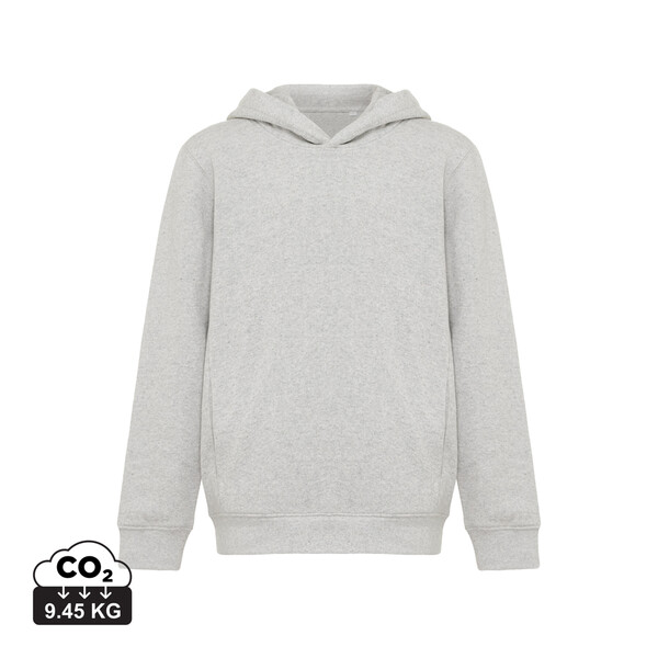 Dětská mikina s bočními kapsami Iqoniq Yengo z rec. bavlny - Light Heather Grey / 1314