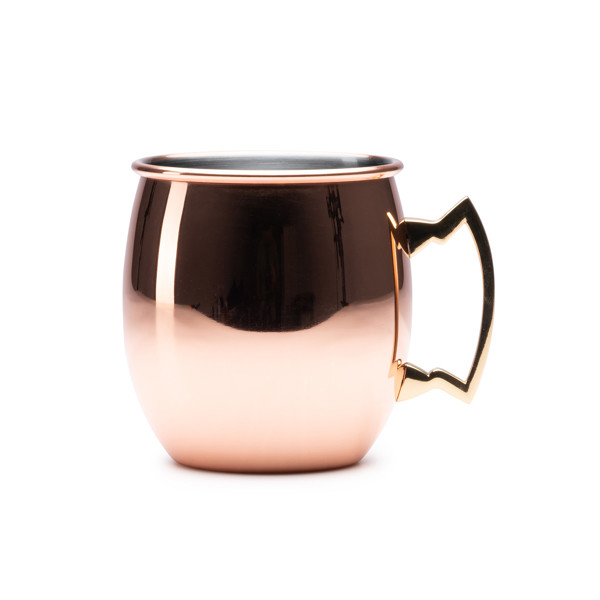 Personalised stainless steel mug 500 ml with copper coating mirror effect