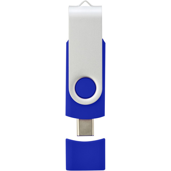 Clé USB-C rotative OTG - Bleu / 2GB