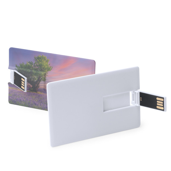 Custom card USB flash drive 16 GB ultra-slim with sliding mechanism