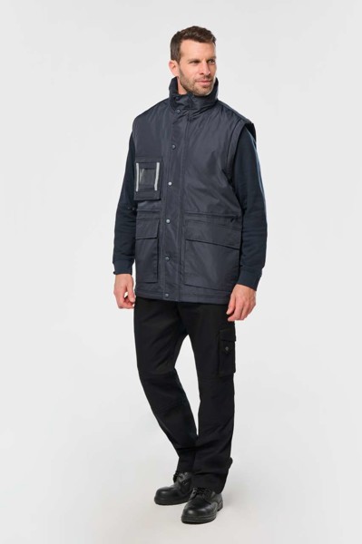 Detachable-Sleeved Workwear Parka - S