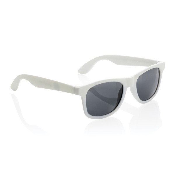 Lunettes de soleil en plastique PP recyclé RCS - Blanc