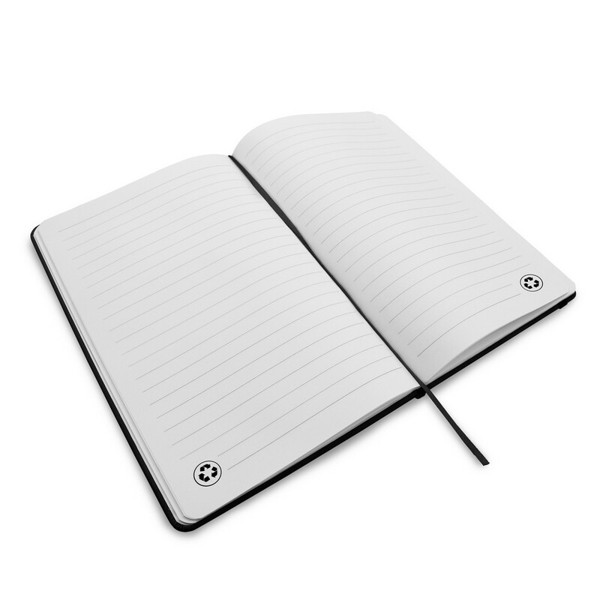 Notebook A5, recycled PU | Roderick - black