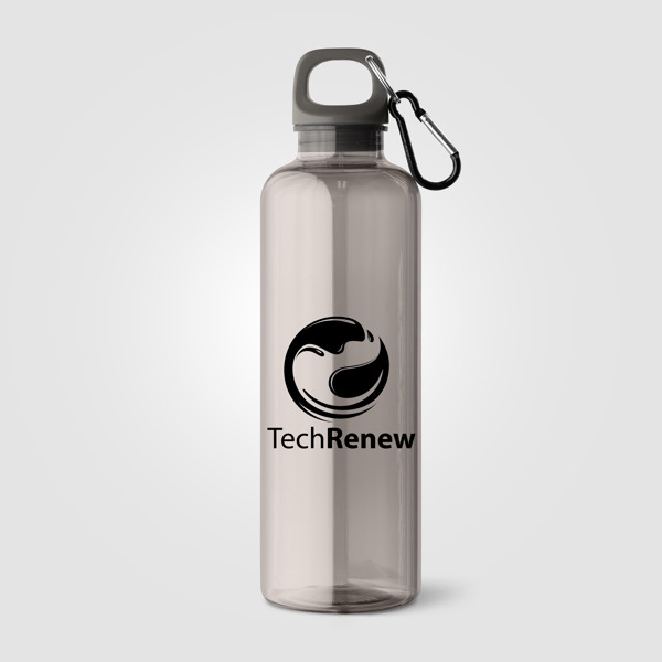 Doli rPET Carabiner Clip Screw-Top Bike Bottle – 740 ml - Black / Silkscreen