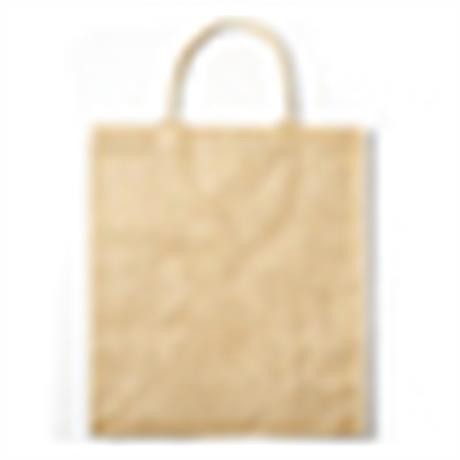 Bolsa de yute natural laminado personalizada con asas de algodón
