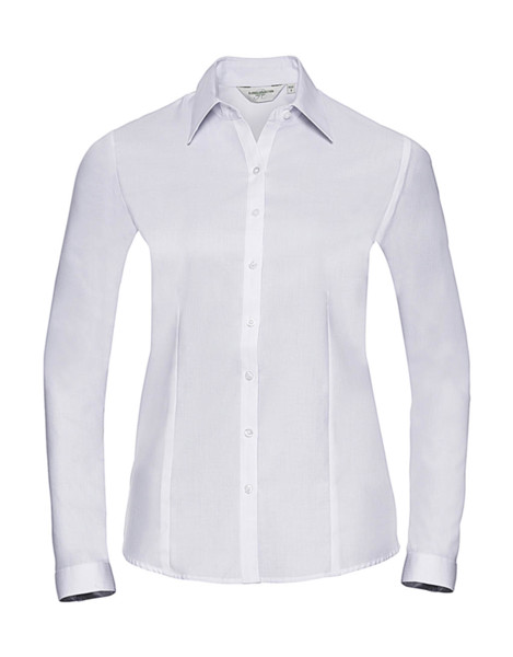 Ladies'LS Herringbone Shirt - White / 3XL (46)
