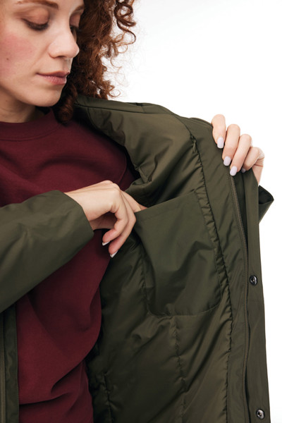 Thelon parka z recyklovaného polyesteru IQONIQ - Khaki / L