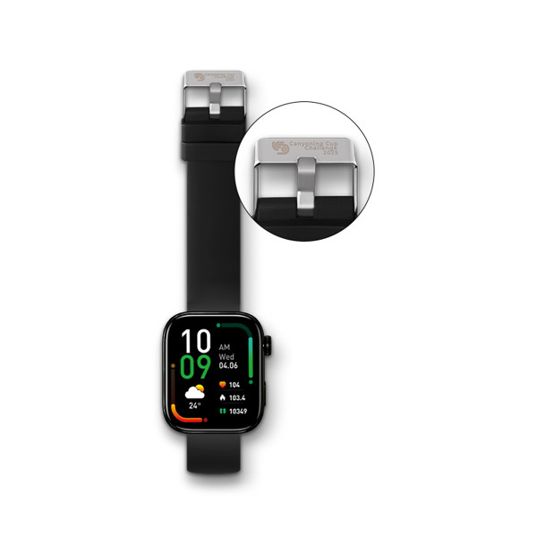 MONTRE CONNECTEE ECRAN 1,85 AMOLED ETANCHE - Noir